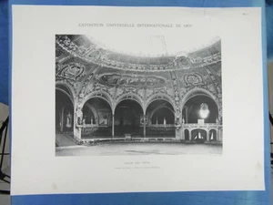 EXPOSITION DE PARIS 1900 GRANDE PLANCHE PHOTO : SALLE DES FETES (81) - Picture 1 of 1