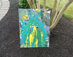 Lone Woman - Preston Kyle Abstract Acrylic Canvas Painting - Picture 1 of 3