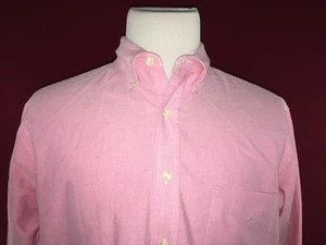 J Crew Pink Oxford Long Sleeve Shirt Mens 15.5-32 100% Cotton - Picture 1 of 9