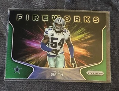 Jaylon Smith 2020 Prizm Fireworks Green Parallel #25 Cowboys	 - Image 1 of 3