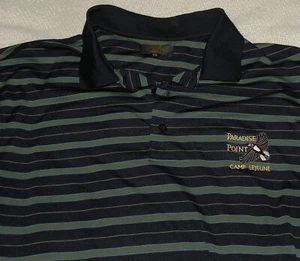 MONTEREY CLUB PARADISE POINT CAMP LEJEUNE / XXL / GOLF SHIRT POLO / NWOT Striped - Picture 1 of 3