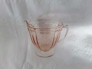 Vintage Pink Depression Glass Creamer Mayfair Or Open Rose Anchor Hocking - Picture 1 of 5