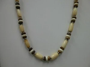 Collar de hueso y metal para hombres y mujeres tribal 17" Gargantilla Estilo Hippie Boho - Imagen 1 de 23