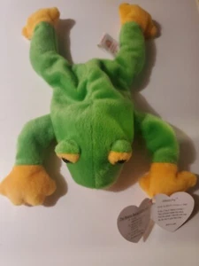RARE RETIRED 1997 TY BEANIE BABY SMOOCHY THE FROG ( SALE  ) - Picture 1 of 6