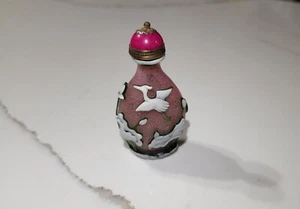 Antike/Vintage chinesische Peking Glas Schnupftabakflasche, 1910-1940er Jahre - Bild 1 von 9