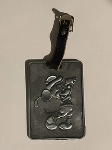 Vintage Mickey Mouse Golf Pewter Luggage / Bag Tag - Picture 1 of 7