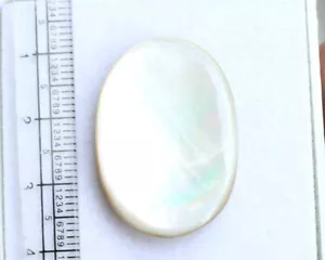 27.60 Cts NATURAL MOTHER OF PEARL GEMSTONE CABOCHON OVAL GEMSTONE - Picture 1 of 3