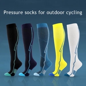 Men's Sports Football Soccer Long Socks Baseball Hockey Over Knee High Socks T - Picture 1 of 17
