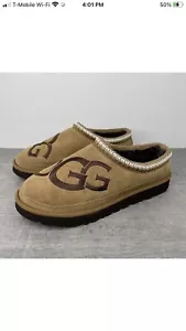 Pantofole UGG Tasman logo scamosciato e montone marrone chiaro 1112448 uomo taglia 11 nuove - Foto 1 di 23