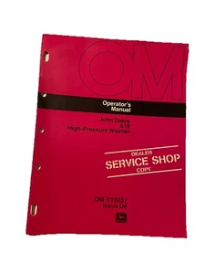 John Deere A18 High Pressure Washer OMTY8037 Operators Manual Book - Picture 1 of 4