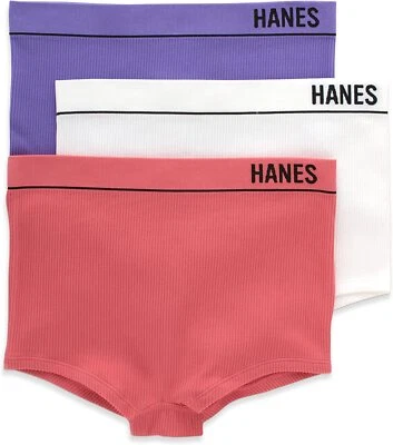 Bragas Hanes Originals Rib Boyfit para mujer (paquete de 6) Foto 1 de 4