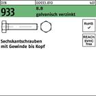 Sechskantschraube DIN 933 VG M 6 x 60 8.8 galvanisch verzinkt