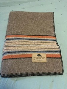 Chubbuck 100% Wool Blanket (60" x 84") - Soft Wool Blanket Camping for Winter - Picture 1 of 3