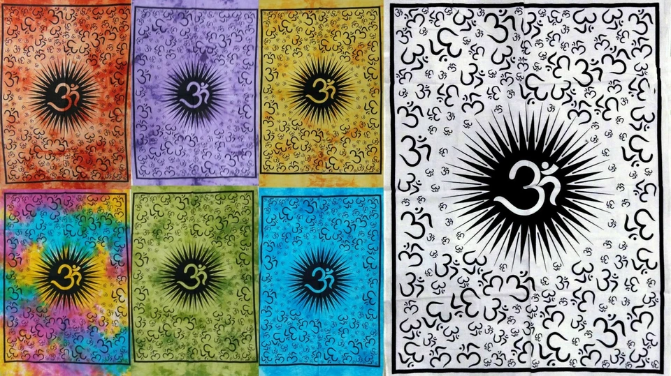 OM Mandala Indian Religious Wall Hanging Home Deco Ethetic Boho Tapestry Poster - Image 1 of 1