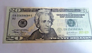 US Twenty Dollar bill Series 2004_EB 56885856 K-Fancy serial CRISP - Picture 1 of 2