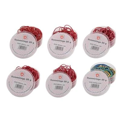 Wihedü Gummiringe Gummibänder Gummis Haushalt Büro 25 g, in einer Dose