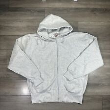 Vintage 90s WearGuard Grey Hoodie Sweatshirt Heavyweight Full Zip XL Cotton