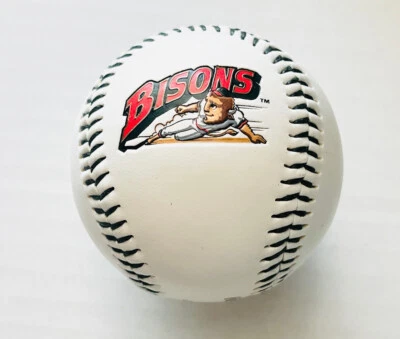 Buffalo Bisons Equipo Mascota Logo Pelota Rawlings 2006 MiLB Raro Tienda de Regalos Béisbol Foto 1 de 4