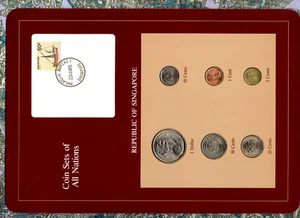 Coin Sets of All Nations Singapore 1981-1987 UNC $1 1981 5,10 cents 1987 - Picture 1 of 2