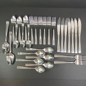 Pfaltzgraff SATIN DANFORD Edelstahl Besteck 29 Teile Messer Gabel Löffel Servieren - Bild 1 von 10