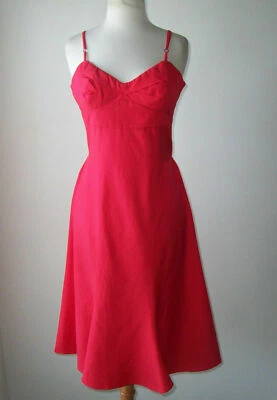 Vestido COSTUME NATIONAL Rojo Algodón Bustier Espalda Abierta 44 8 Foto 1 de 3