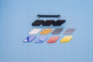 Tri-color 3 Grille Badge emblem For 2000-2021 Toyota Tacoma 4Runner Tundra TRD - Picture 1 of 4