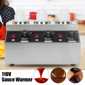 Scaldasalse Elettrico Commerciale 1/2/3/Bottiglie Salsa Riscaldatore Macchina 110V 650mL - Foto 1 di 39
