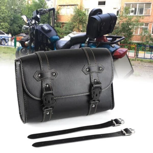 Waterproof Motorcycle Rear Seat Bag Black Tail Bag Luggage Saddle Bag Universal - Picture 1 of 12