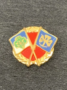 Friendship PIN Girl Scouts & WAGGGS Flags 1956-1959 Official Girl Scout - Picture 1 of 2