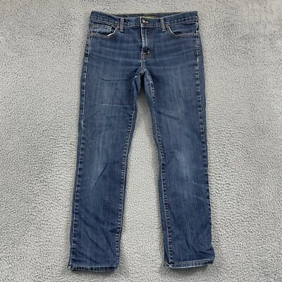 Pantalones de mezclilla David Kahn para mujer 29x27 azul tiro bajo corte bootcut Nikki vaquera botón Foto 1 de 4