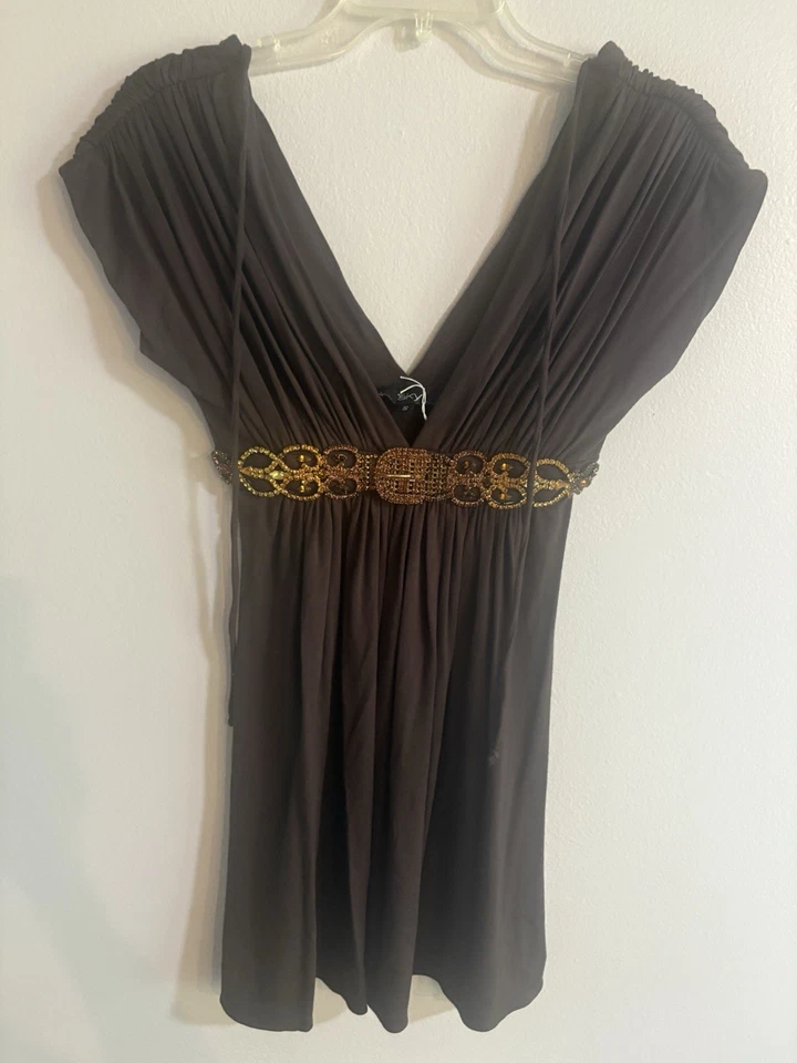 Новый с Ярлыками небо бренд женщин маленький верхний туника розового золота стразы блузка без рукавов - Изображение 1 из 4