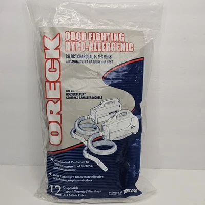 Bolsas para aspiradora Oreck Housekeeper Compact PKBB120F selladas 12 bolsas de filtro Foto 1 de 4