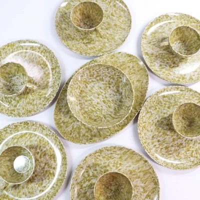 De colección Platos Salpicaduras de Melamina Plato Cuenco Lote 14 Allied Químico Plástico Verde Foto 1 de 4