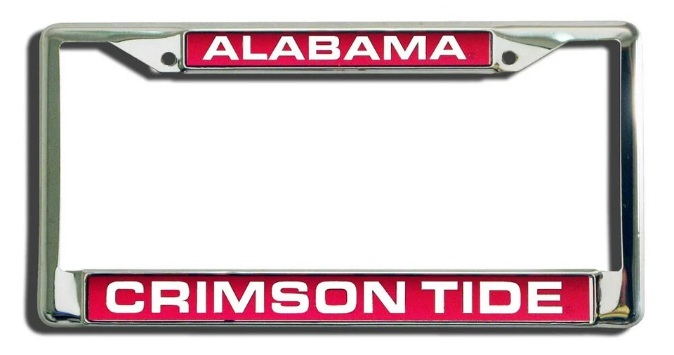 Rico Tag Alabama Crimson Tide Domed Chrome Licensed Plate Frame