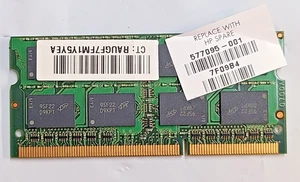 HP DV7 MICRON 2GB MEMORY RAM PC3 10600S-9-10-F1 DDR2 MT16JSF2566 577095-001 - Picture 1 of 2