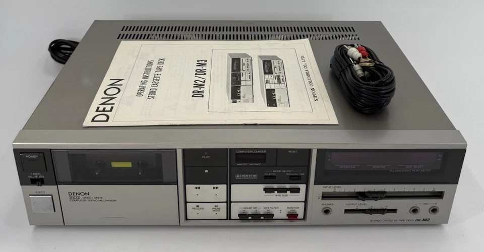Denon DR-M2 Estéreo Cassette Deck 3 Cabezales - Excelente - ¡Probado y Funcionando! Foto 1 de 4