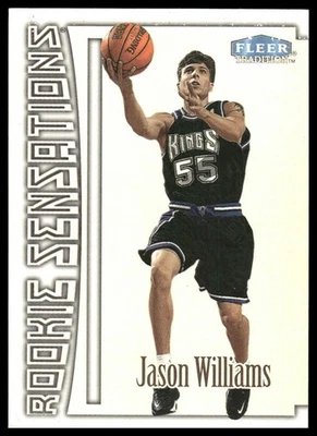 Fleer Tradition #20 RS 1999-00 Jason Williams Rookie Sensations Sacramento Kings Foto 1 de 2