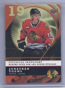 2008-09 MCDONALD'S UPPER DECK JONATHAN TOEWS SUPERSTAR SPOTLIGHT BLACKHAWKS