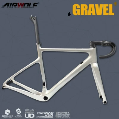 AIRWOLF T1100 Carbon Gravel Rahmen 700c 650b Rennrad Cyclocorssrad Fahrrad - Bild 1 von 4