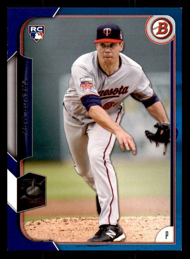 2015 Bowman Blue #140 Trevor May Twins Rookie #/150 (ref 33062) - Image 1 of 2