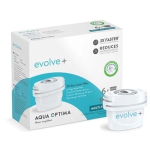 Cartuccia filtro acqua Aqua Optima, confezione da 6 (fornitura per 6 mesi), Evol - Foto 1 di 7