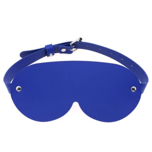 PU Leather Face Mask Roleplay Blindfold Eyes Mask - Picture 1 of 23