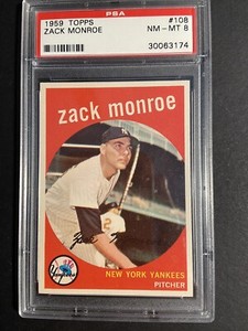 Topps 1959 Zack Monroe Psa8