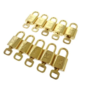 LOUIS VUITTON Padlock & Key Bag Accessories Charm 10 Piece Set Gold 38065 - Picture 1 of 1
