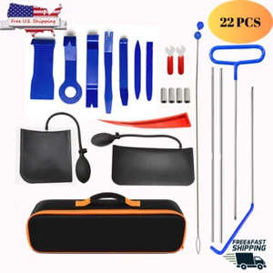 22 Pcs Emergency Auto Tool Window Door Unlock/Lock Out Car Dent Repair Tool Kits - Picture 1 of 11