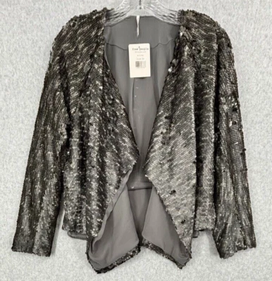 Free People куртка очень маленький серебряный блестки открытый передний отлива блеск новый - Изображение 1 из 4