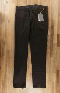 CANALI dark green cotton flat front chino pants Size 32 US / 48 IT authentic NWT - Picture 1 of 7
