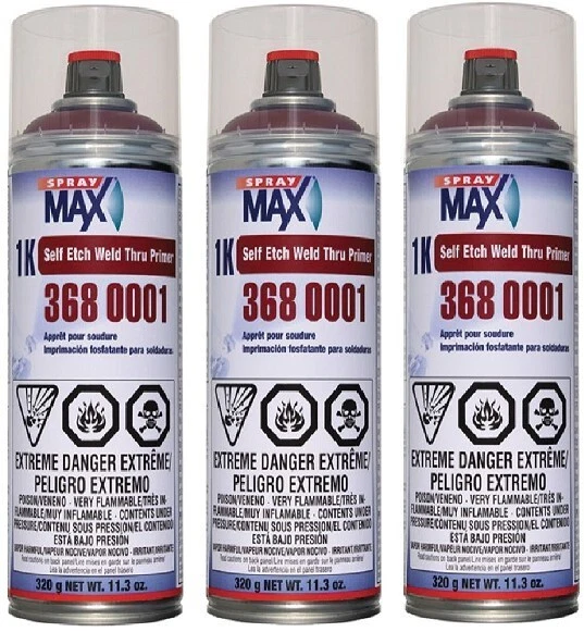 Spray MAX 3680001 1k Auto Grabado Soldadura-A través Imprimación Rojo Marrón (Paquete de 3) Foto 1 de 1