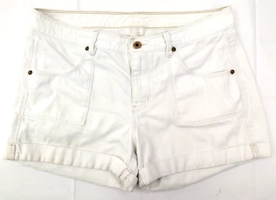 Polo Jeans Ralph Lauren REBECCA Denim Jean Shorts, Women 10 (32x3) White Cotton - Image 1 of 4