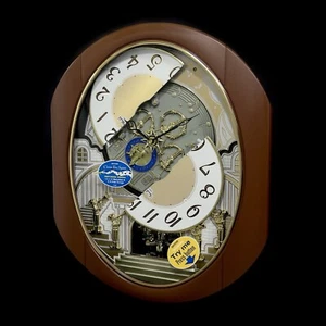 NEW Rhythm Small World Palacio Moving Dial Musical Motion Wall Clock 4MH439WU06 - Picture 1 of 11